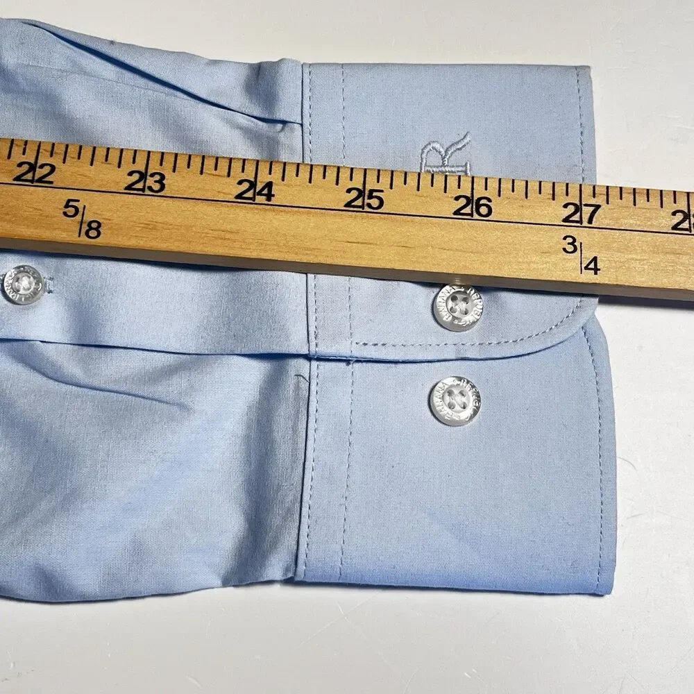 Banana Republic Slim Fit Men's Shirt L. Blue Stretch Poplin Soft Finish XXL New